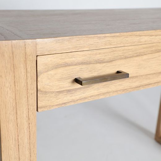 Mindi houten bureau in naturel, 110 x 50 x 76 cm | Nyry