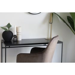 Skrivbord i trä och stål i svart, 100 x 45 x 75 cm | Liv