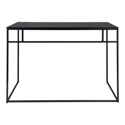 Skrivbord i trä och stål i svart, 100 x 45 x 75 cm | Liv