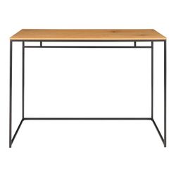 Wood and steel desk in oak and black, 100 x 45 x 75 cm | Vita