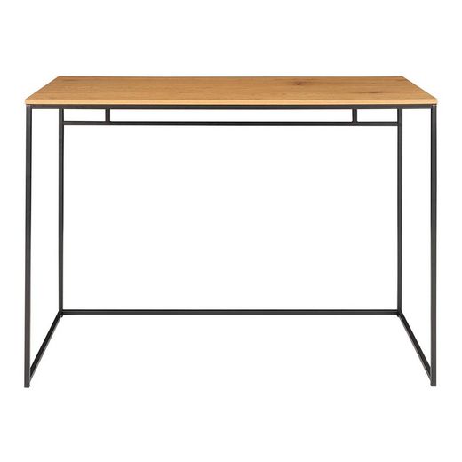 Wood and steel desk in oak and black, 100 x 45 x 75 cm | Vita