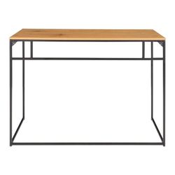Wood and steel desk in oak and black, 100 x 45 x 75 cm | Vita