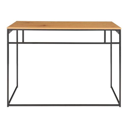 Wood and steel desk in oak and black, 100 x 45 x 75 cm | Vita