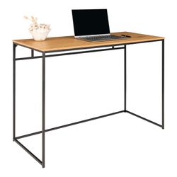 Wood and steel desk in oak and black, 100 x 45 x 75 cm | Vita