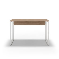 Scrivania in legno e metallo, naturale e bianco, 110 x 60 x 75 cm | Inna
