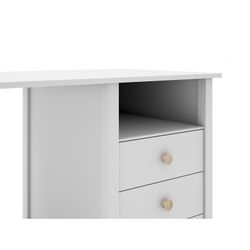 Skrivbord i vitt furu, 120 x 54 x 74 cm | Max