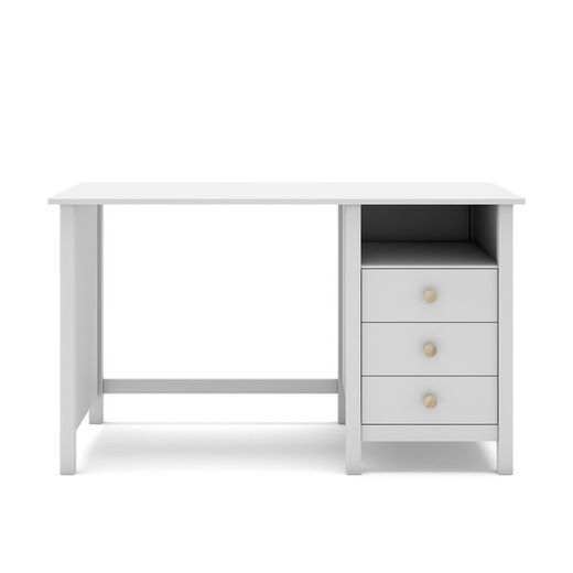 Skrivbord i vitt furu, 120 x 54 x 74 cm | Max