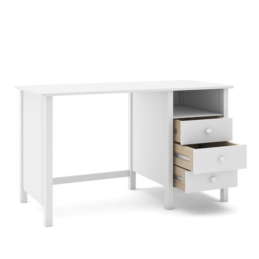 Skrivbord i vitt furu, 120 x 54 x 74 cm | Max
