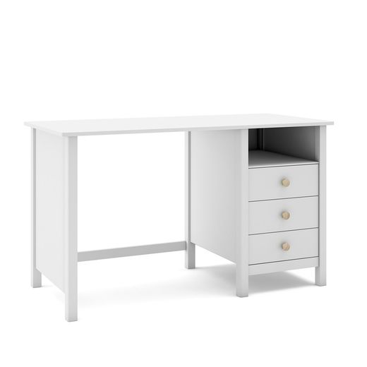 Skrivbord i vitt furu, 120 x 54 x 74 cm | Max
