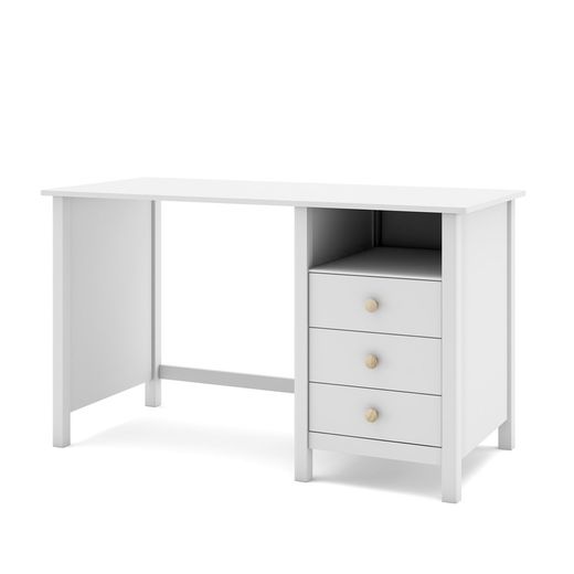 Skrivbord i vitt furu, 120 x 54 x 74 cm | Max