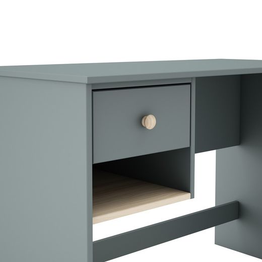 Green and natural pine desk, 110 x 55 x 75 cm | Esteban