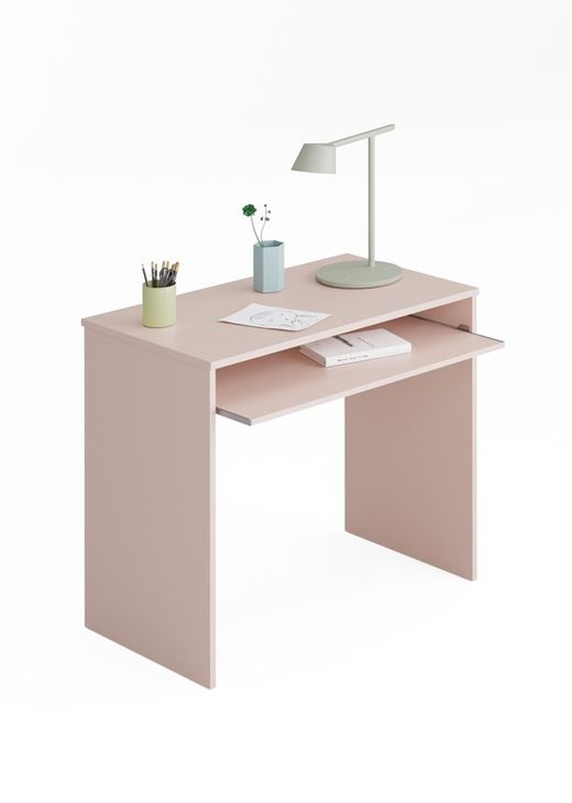Bureau de la jeunesse rose pastel | I-Joy, 2 pièces