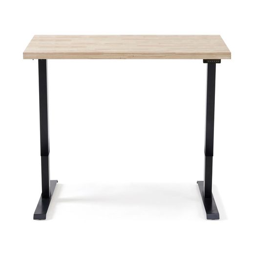 Motordrivet lyftbord av ek och metall i natur och svart, 140 x 70 x 76 - 120 cm | Bås