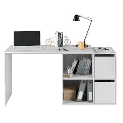 Scrivania multiposizione bianca, 120 x 77 x 74 cm