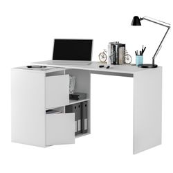 Scrivania multiposizione bianca, 120 x 77 x 74 cm