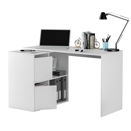 White multiposition desk, 120 x 77 x 74 cm