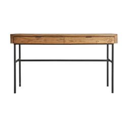 Scrivania Nuapa in legno di olmo naturale, 140 x 60 x 77 cm