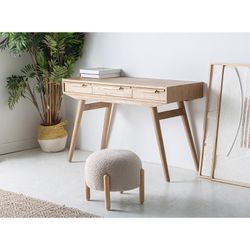 Γραφείο Nyry από ξύλο mindi σε φυσικό, 120 x 53 x 78 cm