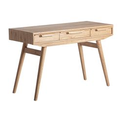 Γραφείο Nyry από ξύλο mindi σε φυσικό, 120 x 53 x 78 cm