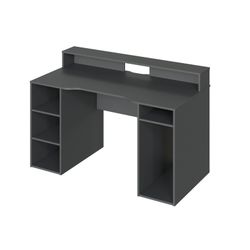 Anthracite gray wooden desk, 136x67x88 cm | OZONE