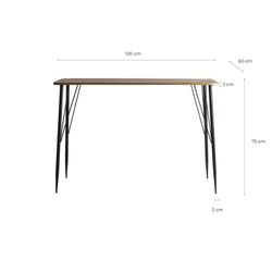 Reken iron desk 120x60x75 cm