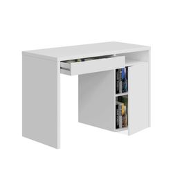 Bureau en bois blanc réversible, 108 x 50 x 75 cm | RUISSEAU