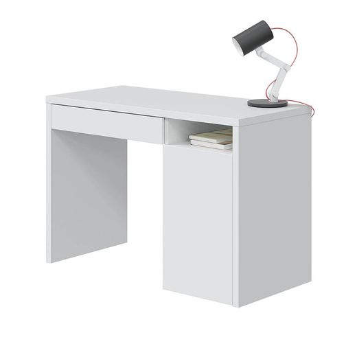 Bureau en bois blanc réversible, 108 x 50 x 75 cm | RUISSEAU