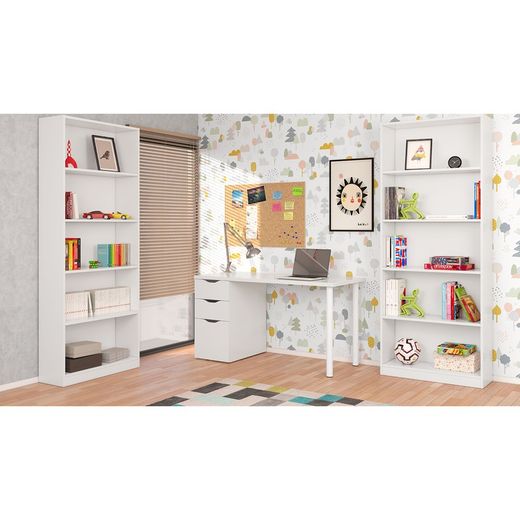 Reversible desk in white, 138 x 60 x 74 cm