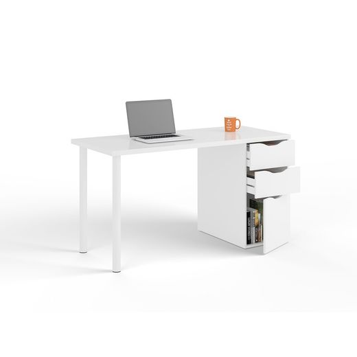 Reversible desk in white, 138 x 60 x 74 cm