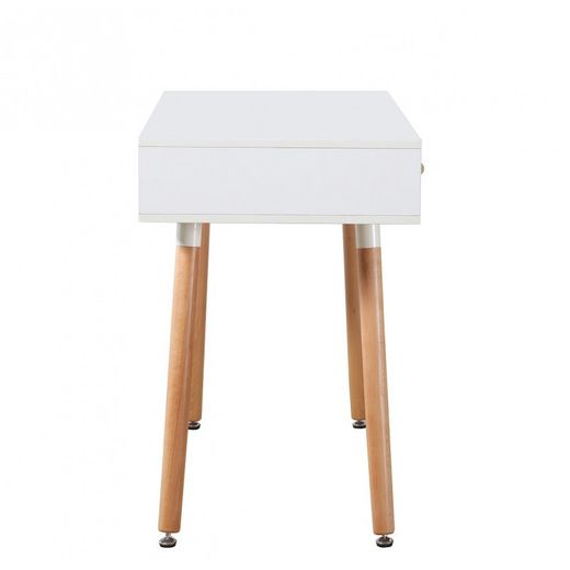 Set da ufficio bianco, 1 scrivania e 1 sedia girevole