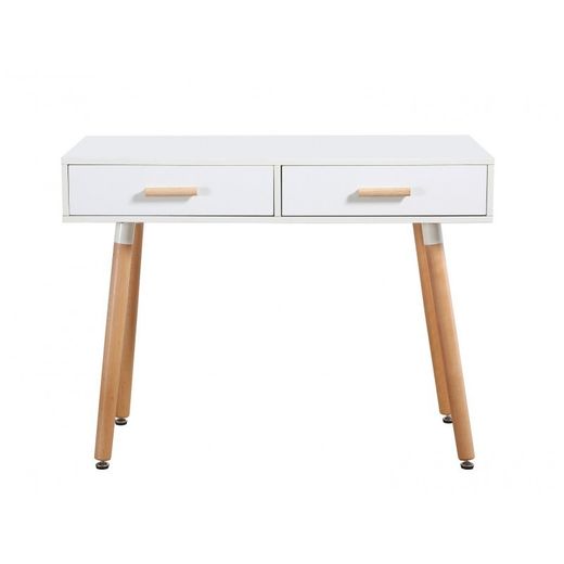 Set da ufficio bianco, 1 scrivania e 1 sedia girevole
