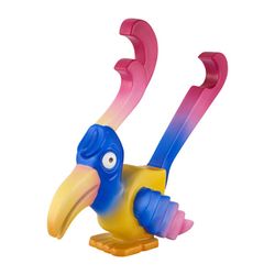 Mehrfarbige Pelikanskulptur aus Porzellan, 24,9 x 6 x 20,9 cm | Überschwängliche Freunde