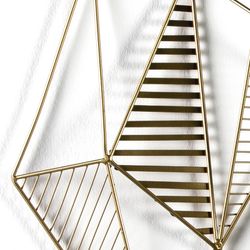 Sculpture en métal doré, 128x5x64 cm