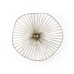 Goud metalen sculptuur, 39x10x37 cm