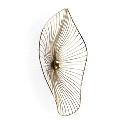 Goud metalen sculptuur, 39x10x37 cm