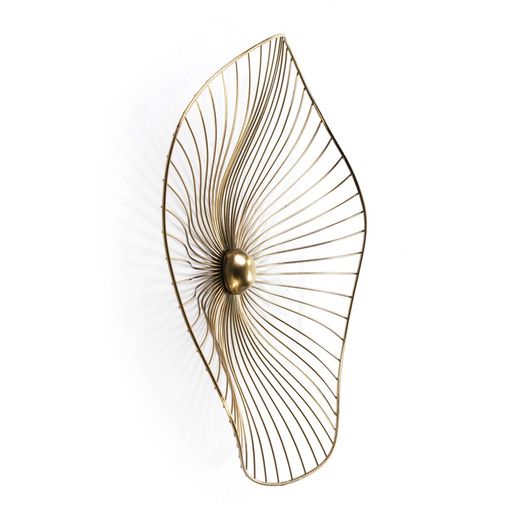 Goud metalen sculptuur, 39x10x37 cm