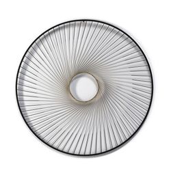 Black and gold metal sculpture, 100x2x100 cm