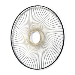 Black and gold metal sculpture, 100x2x100 cm