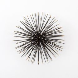 Zwart en goud metalen sculptuur, 29x15x29 cm