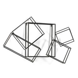 Goud en zwart metalen sculptuur, 113x17x66 cm