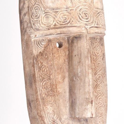Tropical Wood Mask Sculpture, 40x30x150cm