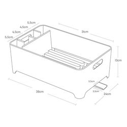 ABS afdruiprek in wit, 38 x 24 x 13 cm | Toren