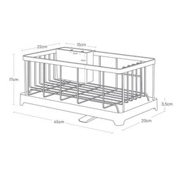 Suszarka do naczyń ze stali i ABS w kolorze białym, 42 x 23 x 17 cm | Wieża