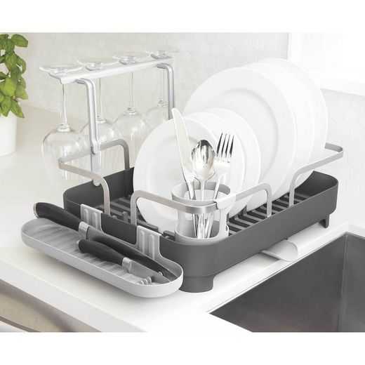 Égouttoir à vaisselle en polypropylène gris, 42 x 34 x 15 cm | Étui