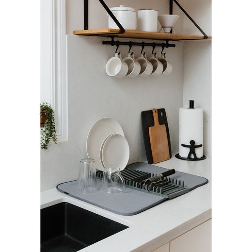 Égouttoir en polyester gris, 61 x 46 x 4 cm | udry