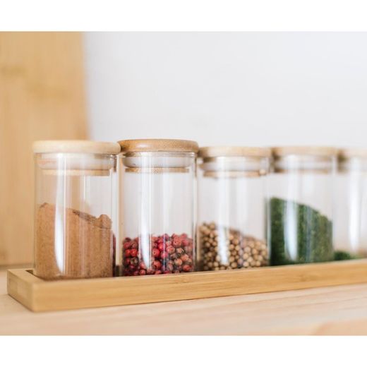 Support à épices 6B Tap. Bambou, 33,5x7x9 cm