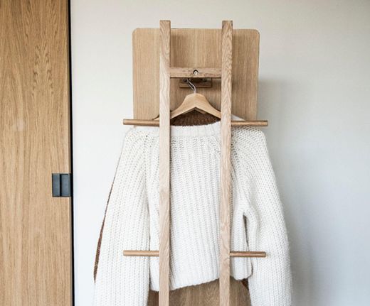 Espejo con estantes en chapa de roble, 43 x 42 x 157 cm | Nature