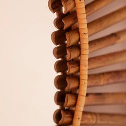 Καθρέφτης από μπαμπού και φυσικός καθρέφτης, 60 x 5 x 60 cm | αρτέαγα
