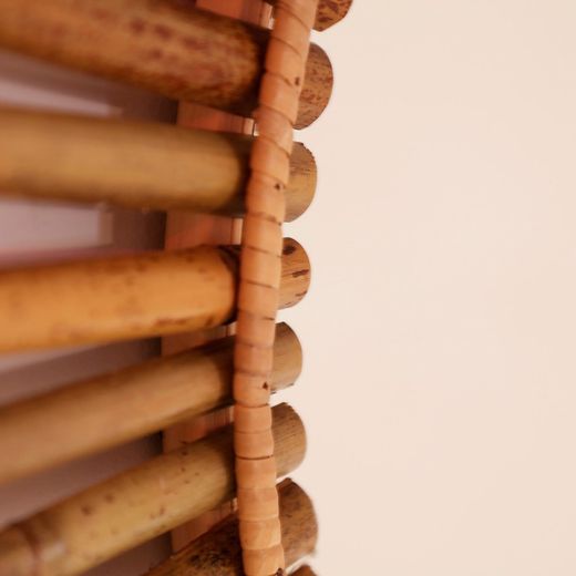 Bamboo mirror and natural mirror, 60 x 5 x 60 cm | arteaga