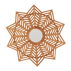 Bambuspegel och naturspegel, 65 x 3 x 65 cm | arteaga